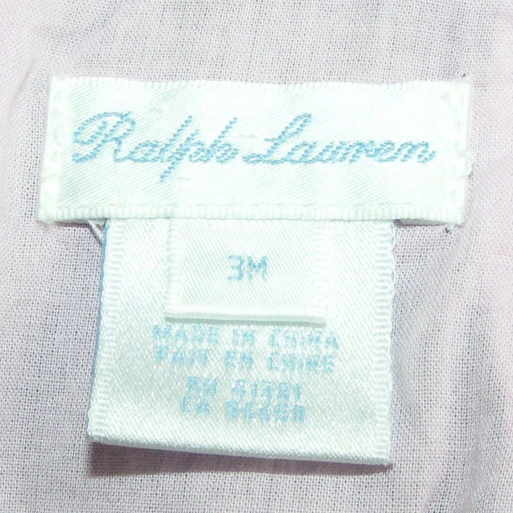 RALPH LAUREN Dress, 3M, Navy & Pink, Sleeveless, Taffeta, back buttons - Picture 4 of 7